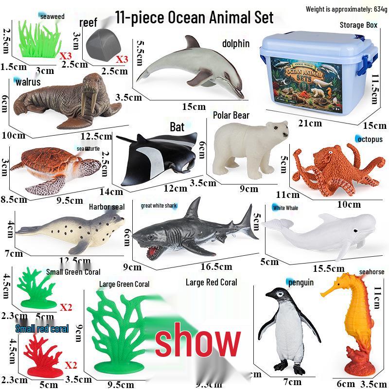 Kids' Cognitive Animal Model Set: Chicken, Duck, Goose, Cow, Pig, Sheep, Donkey, Cat, Dog, Horse