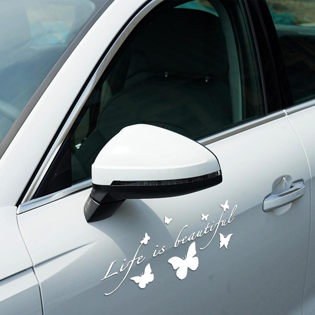Car Sticker Butterfly Theme Strong Adhesive Decor Car Window Stickers For Window Friends Men Women Driving Outdoor Motorcycles
