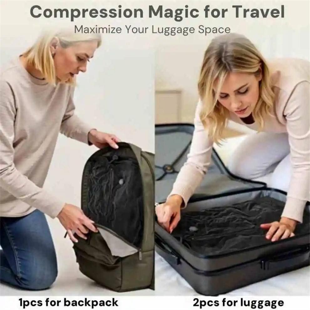 Travel Vacuum Storage Bags Comforter Compression Pack Empty Clothes Sealed Bag 1 Pump