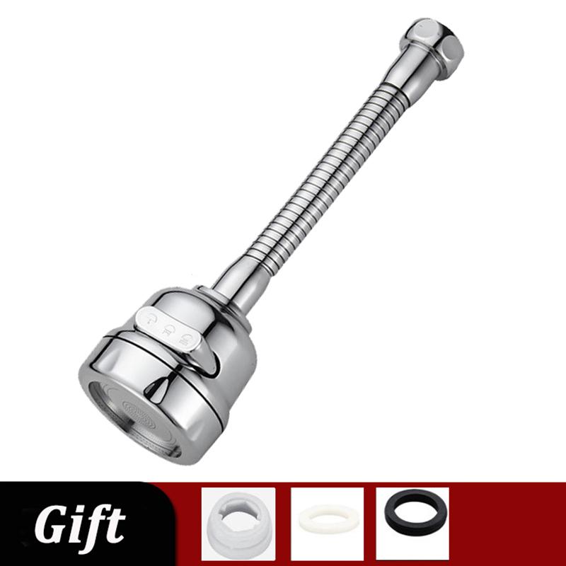 Kitchen Faucet Adapter 3 Modes Tap Splash Filter Nozzle Bathroom Water Saving Bubbler Home Faucet Extender Diffuser 360° Rotatin