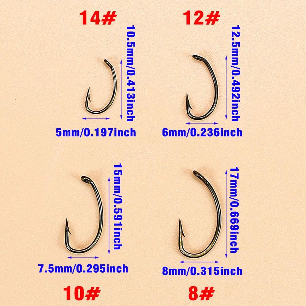MNFT 100PCS High-Carbon Steel Dry Fly Hooks Fishing Hook Nymph Scud Midge Caddis Shrimp Fly Tying Hooks