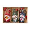 3 Pcs Christmas Gnome Ornaments Vintage Gnome Elf Wooden Hanging Decoration for Holiday Xmas Party Supplies