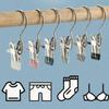 Three Character Clip Hook, Stainless Steel Clothesline Clip, Seamless Storage, Hat Clip, Home Shorts, Fabric, Socks, Air Drying