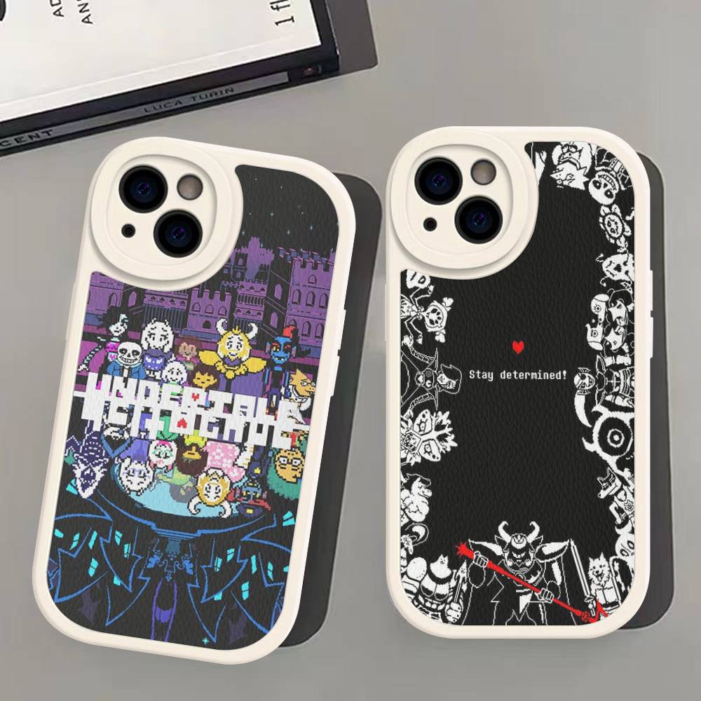 U-Undertale Game Phone Cover For IPhone 16 15 14 13 12 11 Pro Max Plus Leather Soft Case
