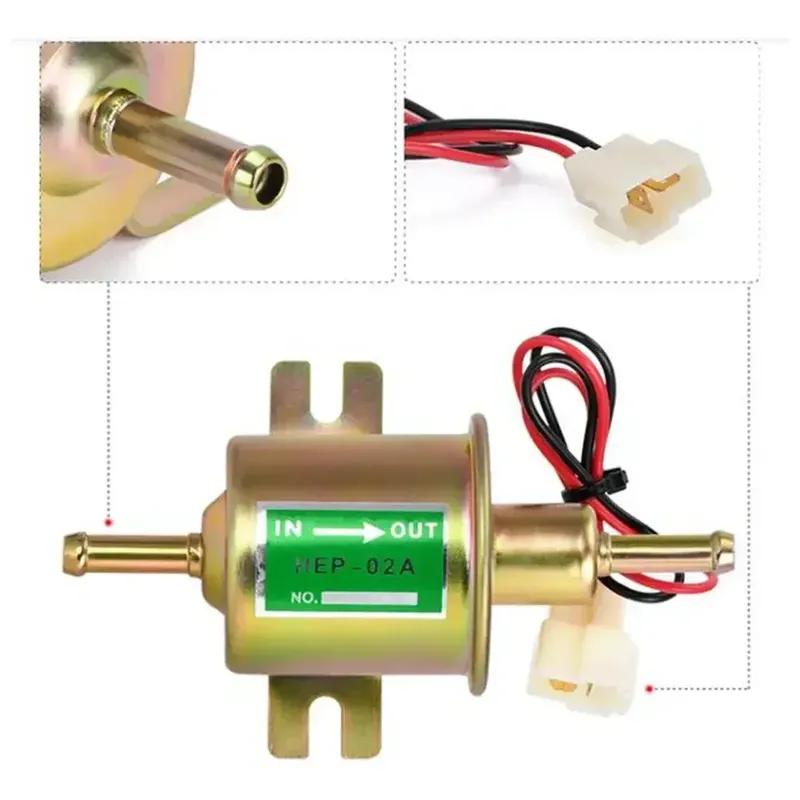 12V/24V Electric Fuel Pump: Low Voltage Universal Diesel/Gasoline HEP-02A for Car & Motorcycle Modification Fuel Transfer Pump