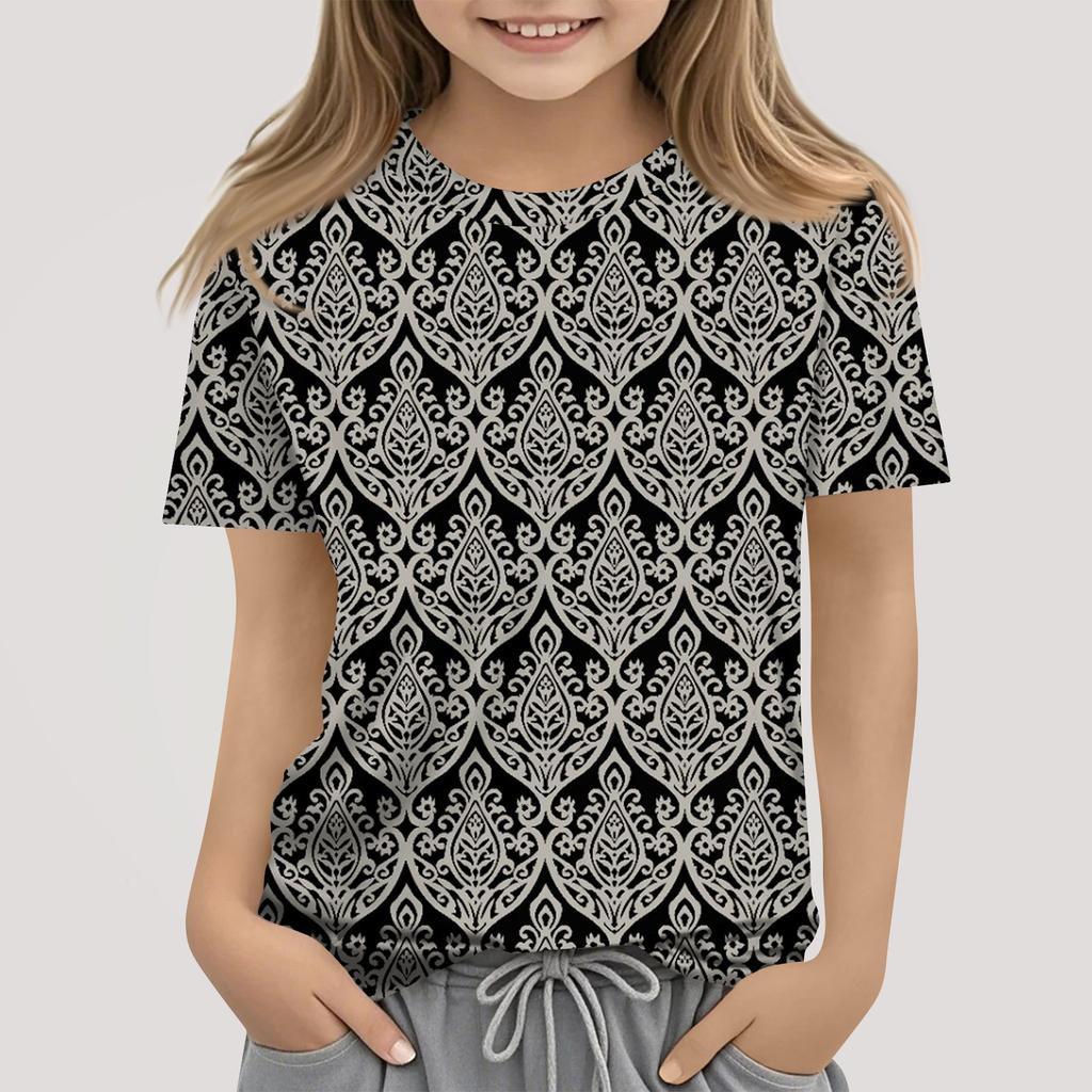 Toddler Girl Boy T-Shirts Kids Top Boys And Girls Printed Short Sleeved T-shirt