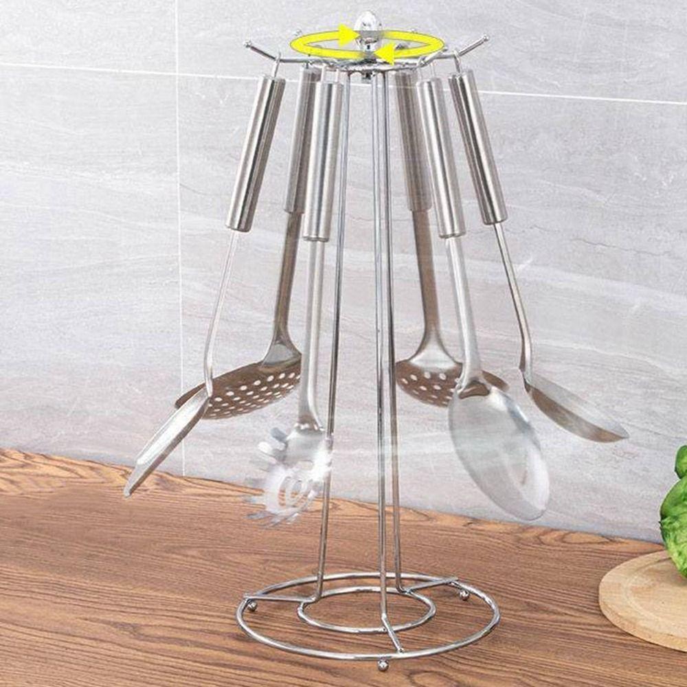 Verdickter Löffel-Hängeorganizer Drehbarer Spatel-Aufbewahrungsständer Langlebiger Spatel-Organizer für die Küche