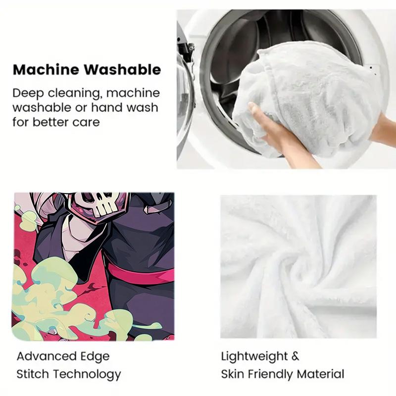 Little Witch Academia 2D Flat Pattern Flannel Blanket High Quality All Seasons Warmth and Comfort Perfect for Christmas Gifts.DMT0925490