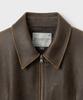Belier Diagonal Leather Blouson - Vintage Brown