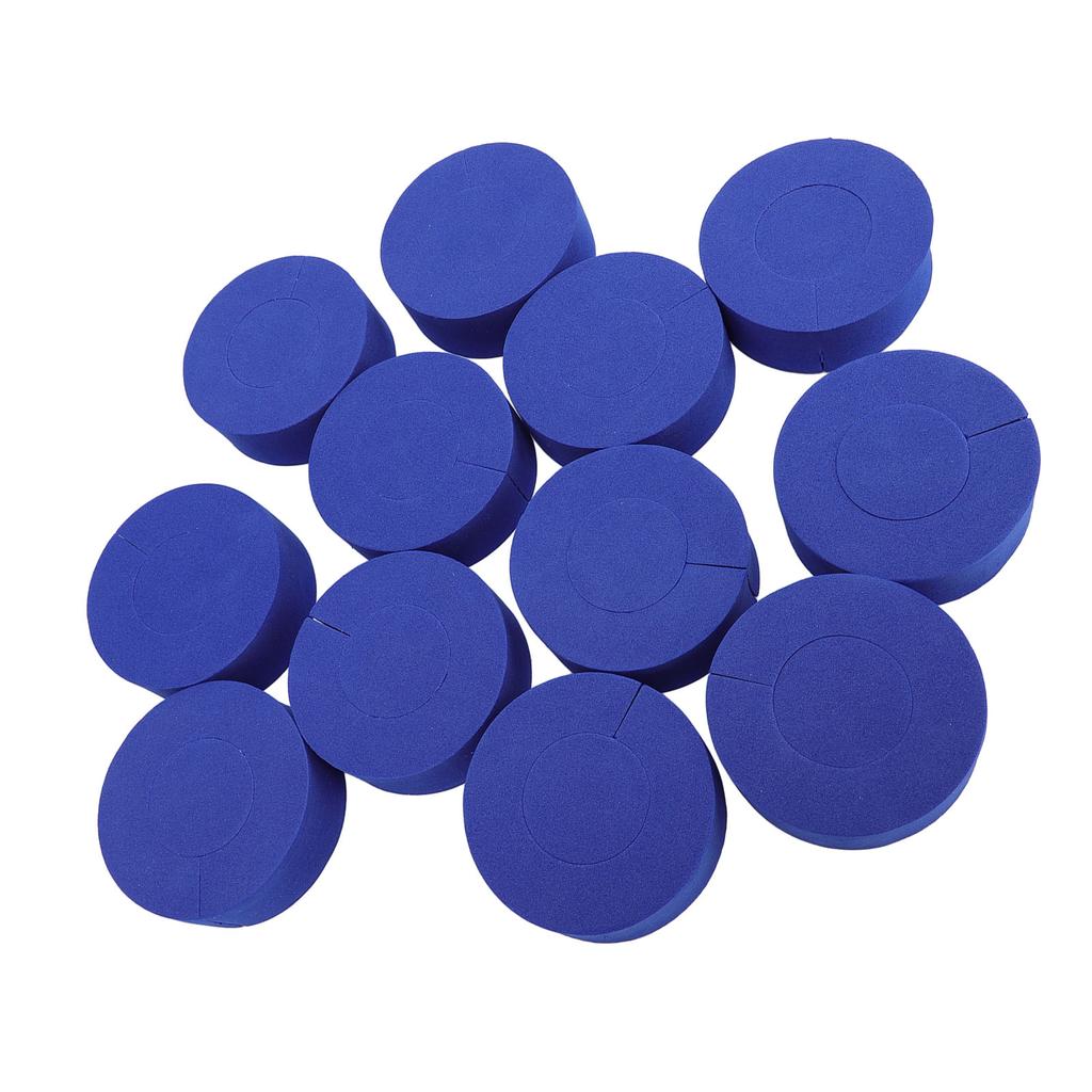 12pcs Blue C Shape Hair Curlers Sponge Hair Rollers Heatless Hairdressing Styling Tools for Daily