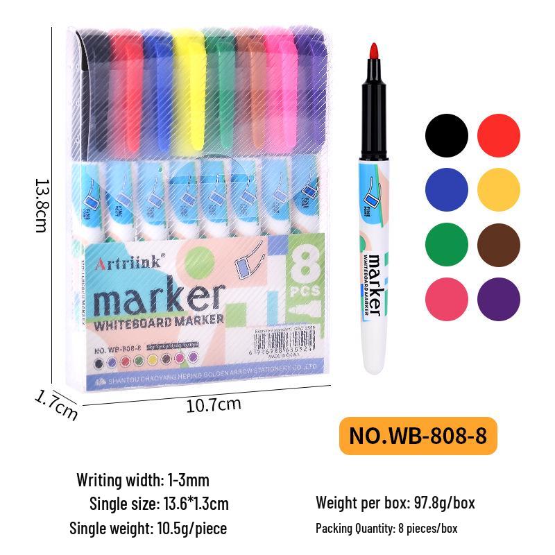 Letu Large Capacity Waterproof Whiteboard Marker - Quick-Dry, Erasable, No Residue, for Graffiti and Drawing
