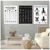 Modern Black and White Text Wall Art Canvas Printing Chart Poster Program Guide Manual Bedroom Office Home Interior Decoration