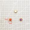 7x7mm Colorful Enamel Animal Paw Print Stainless Steel Spacer Beads for DIY Jewelry