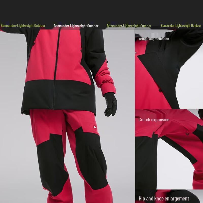 Beneunder SK29324 Ultra Warm Straight-Leg Fleece Ski Pants