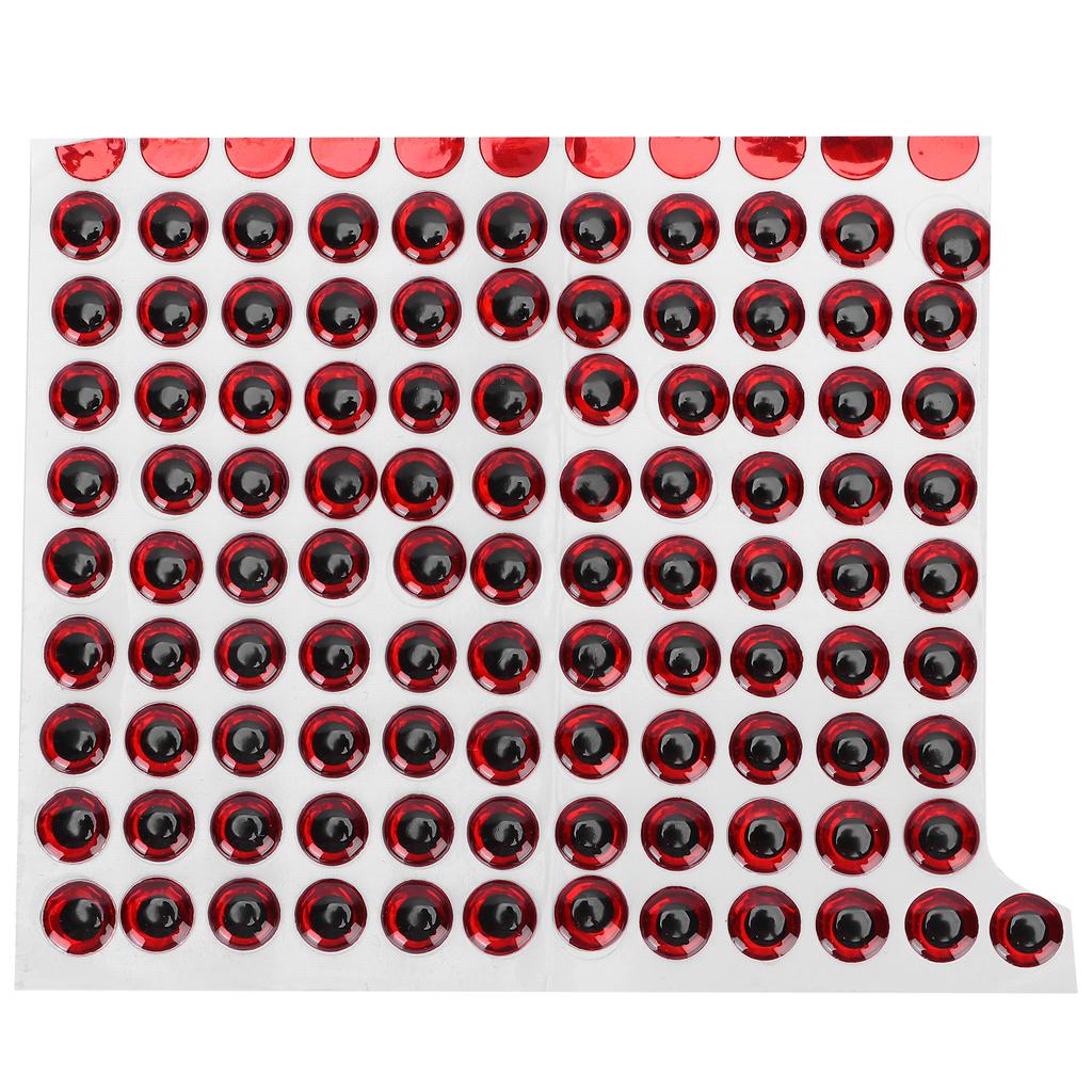 100 Stück/Packung Angelköder Auge 9mm 3D Realistische Angelaugen zur Herstellung von AngelködernRot