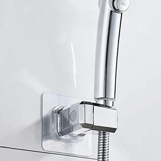 Universal Bathroom Silver Practical Rotatable Hardware Waterproof Fixed Wall Mounted Shower Bracket(Style One)
