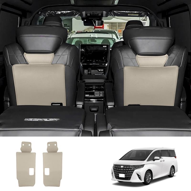 For Toyota Alphard Vellfire 40 Series  2024 Interior Car Leather Middle row seat back footrest Storage Protective pad Cover