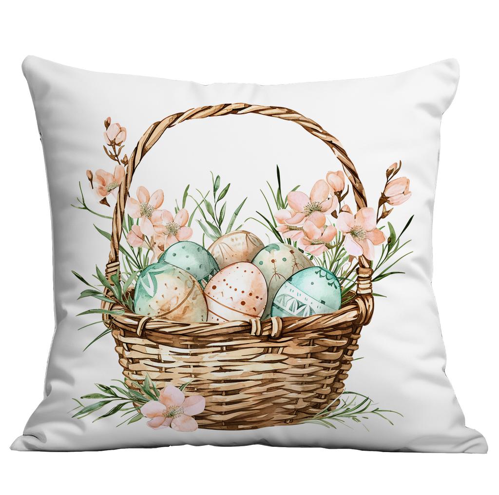 New Easter Pillowcase Country Cartoon Rabbit Easter Egg Pillowcase Sofa Cushion Pillowcase