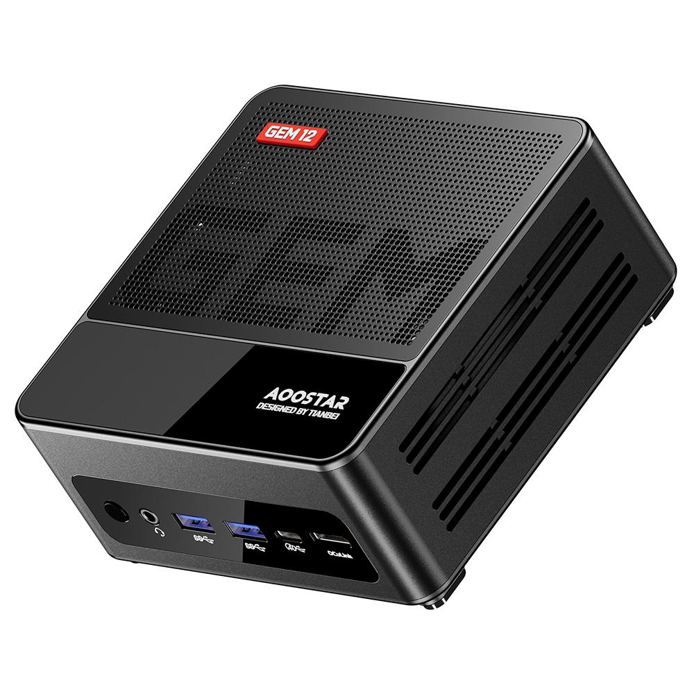AOOSTAR GEM12 Max Mini PC Barebone (Brak pamięci RAM Brak dysku SSD), AMD Ryzen 7 8745HS 8 rdzeni Maks. 4,9 GHz