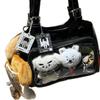 Versatile Japanese Itabag: Large Capacity Casual Fandom Bag with Button Closure