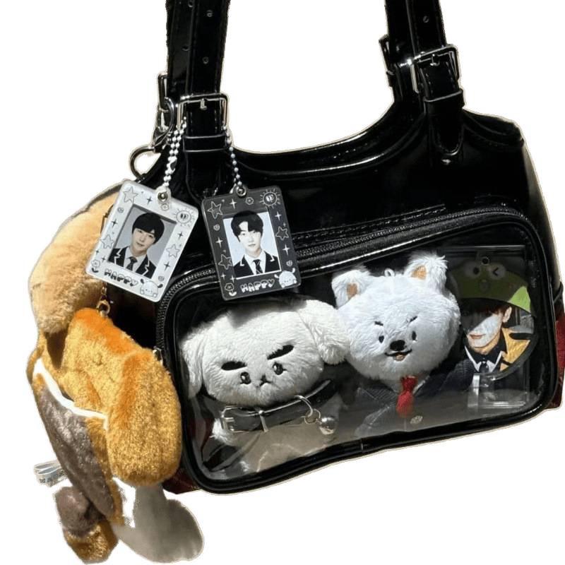Versatile Japanese Itabag: Large Capacity Casual Fandom Bag with Button Closure