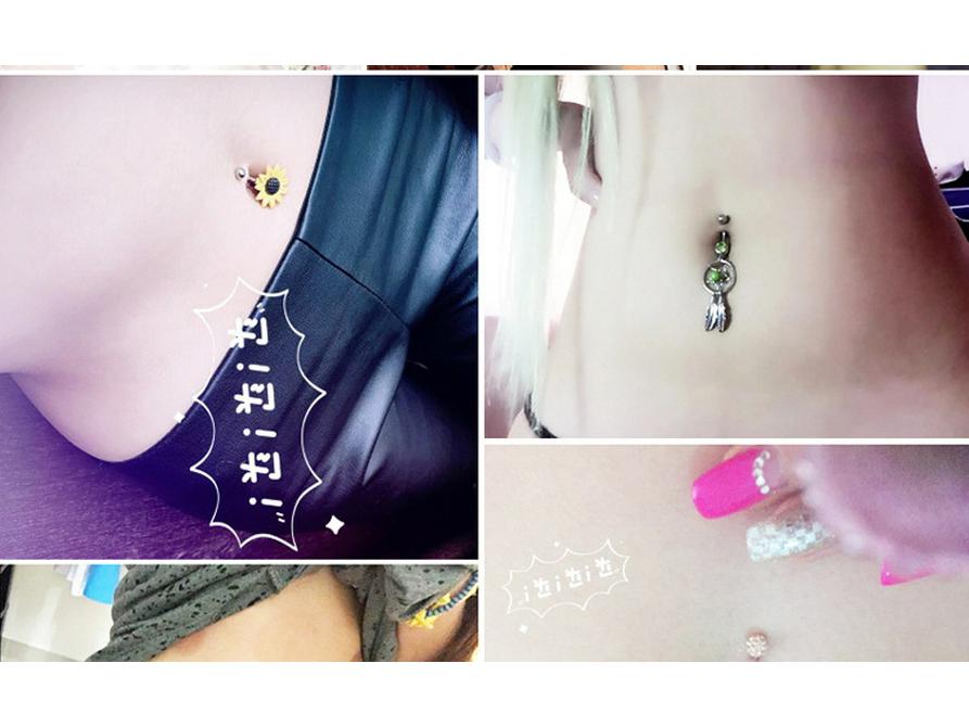 Piercing per ombelico a forma di farfalla, anallergico, in acciaio inossidabile di grado medico, gioiello per piercing.