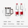 Yi Hu Tea Large Capacity Glass Tea Cup with Tea-Water Separation for Men, High-End Personal Green Tea Cup for Office Use