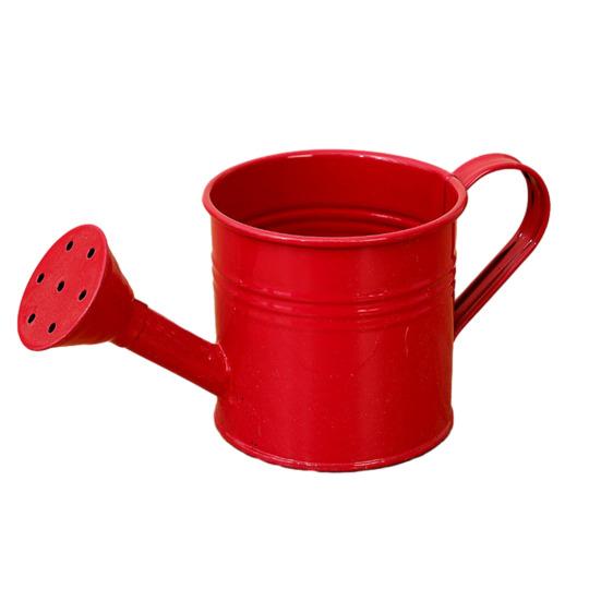 Long Spout Watering Can Metal Can Small Watering Garden Watering Pot for Indoor Outdoor Potted Plants красный