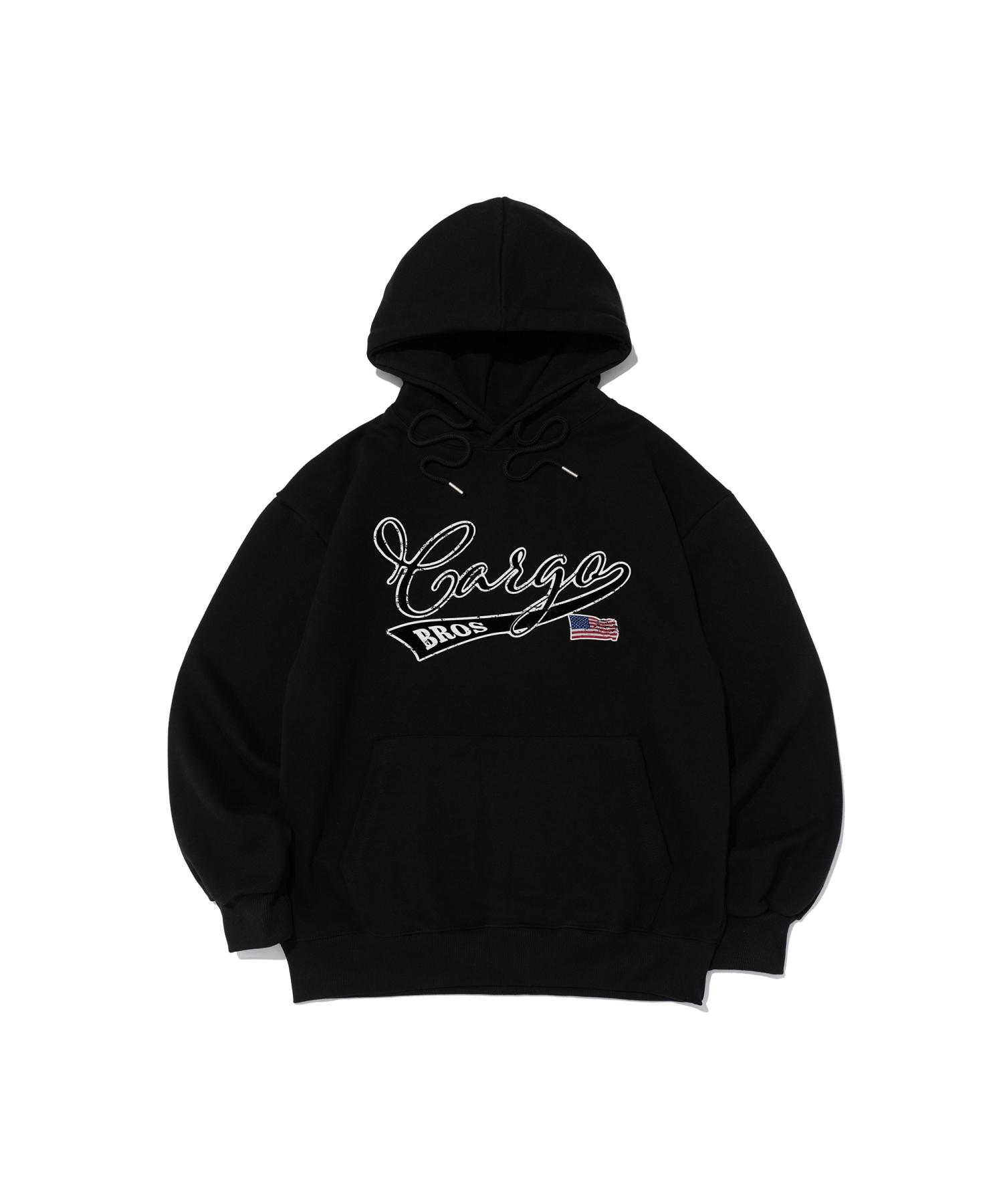 Cargo Bros For Woman Vintage Logo Hoodie (Black) M (Brushed)