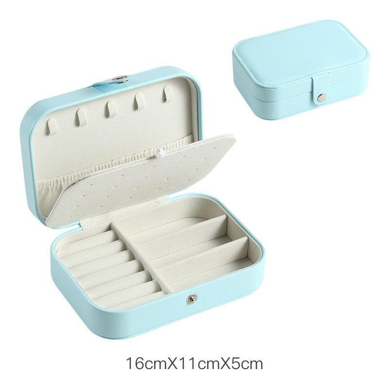 Simple Jewelry Box, Jewelry Box, Small Door Portable Storage Earrings, Earrings, Rings, Necklaces, Double-layer Storage Box.