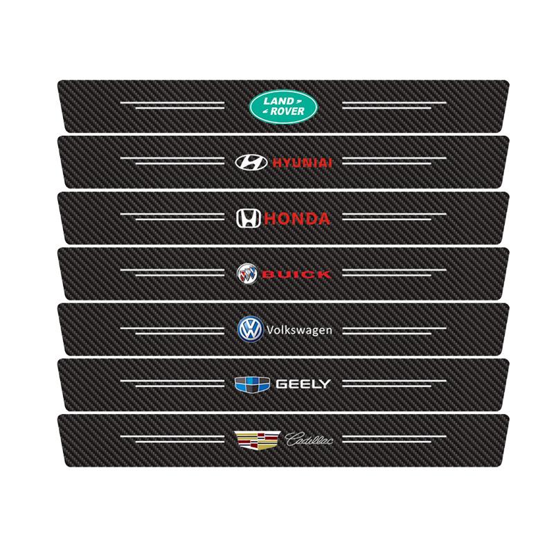 Carbon Fiber Pattern Car Sill Protector & Universal Trunk Bumper Strip