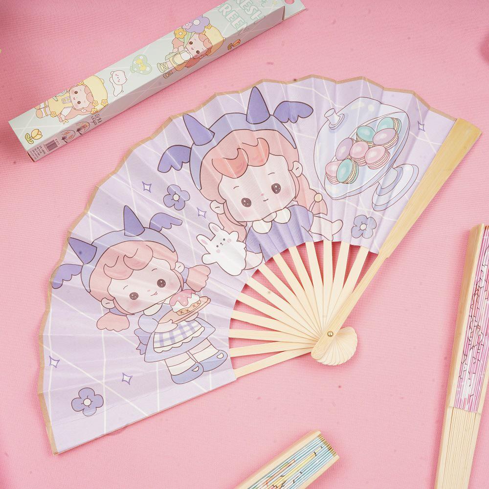 Chinese Style 8" Scented Folding Fan - Cute, Portable, High-Style Student Cooling Fan