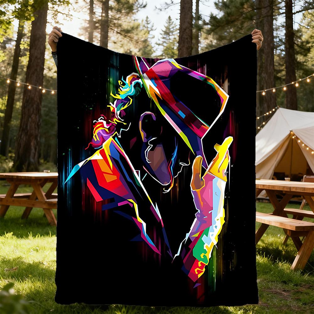 1ks Taneční pohyb Michael Jackson Venkovní deka Lehký flanel, Měkký a teplý, Celoroční použití na pohovku, Venku, Kempování, Obývací pokoj, Kancelář