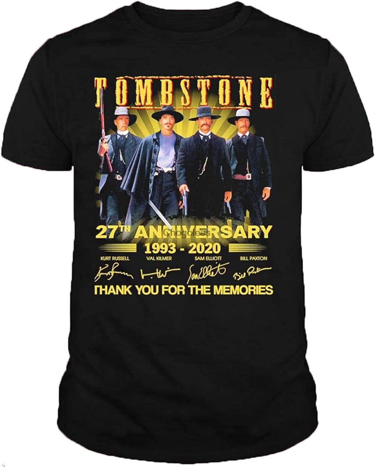 Tombstone 27th Anniversary 1993 2020 Thank You for The Memories Signatures Shirt Black XS чёрный