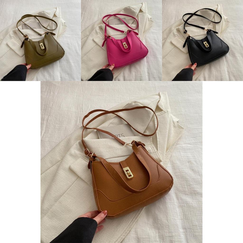 2024 Spring New Simple Commuter Bag Street Fashion Shoulder Bag Pu Material