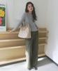 Nyuluki Dot Eyelet T-Shirt _Melange Gray