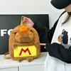 Kawaii Pluszowy Plecak Kapibara dla Kobiet Wszechstronna Kreskówkowa Zabawna Torba Crossbody Kapibala Duża Pojemność Torba Tote