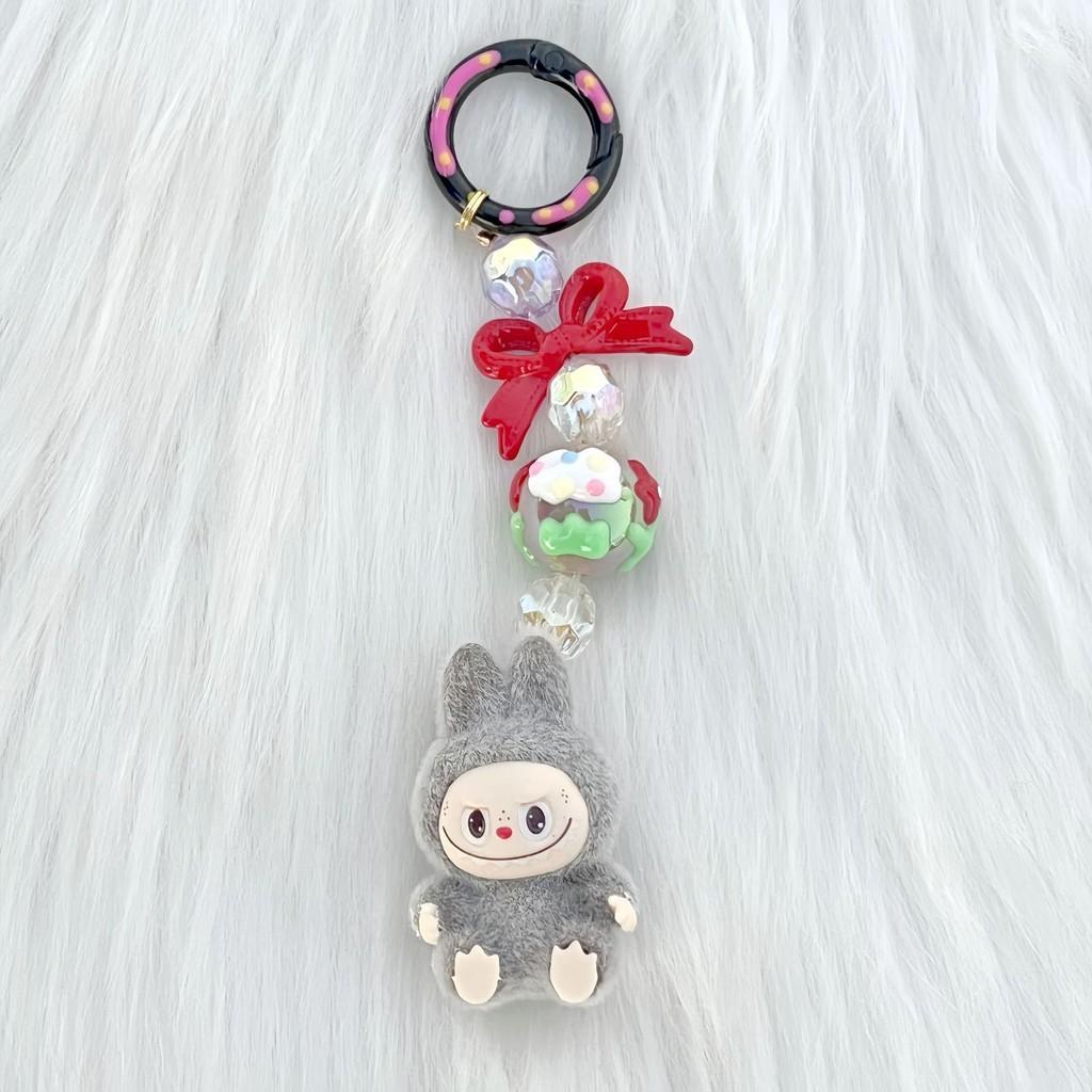 Bubble Mart Cute Bead Mobile Chain Pendant Slippers Sitting Posture SP Hand Drawn Bead Pendant Hanging Decoration Bag Hanging