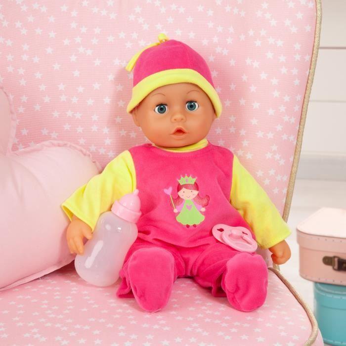 Poupée Bébé premiers mots 38 cm BAYER - 24 sons de bébé - Rose