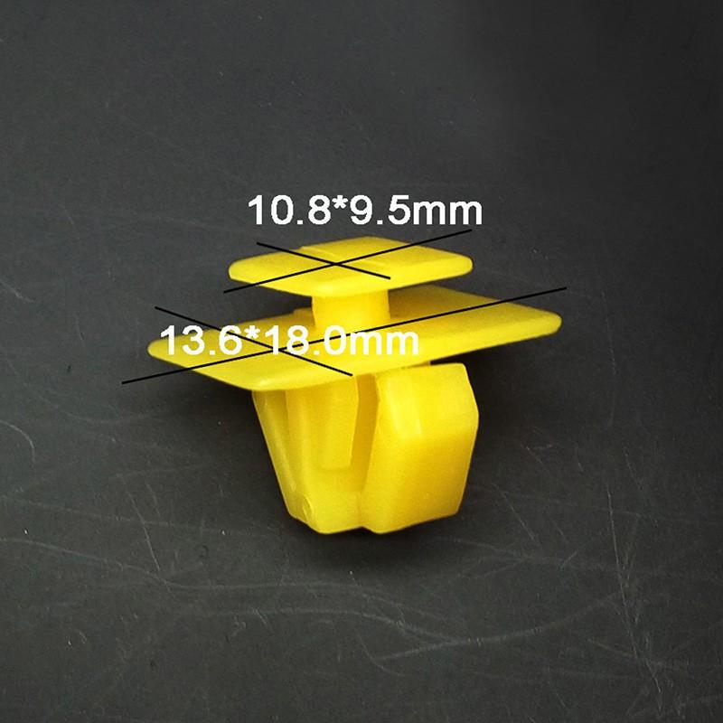 Fasteners Clips Yellow Bumper Fender Retainer Push Rivet Trim Set Kit Molding