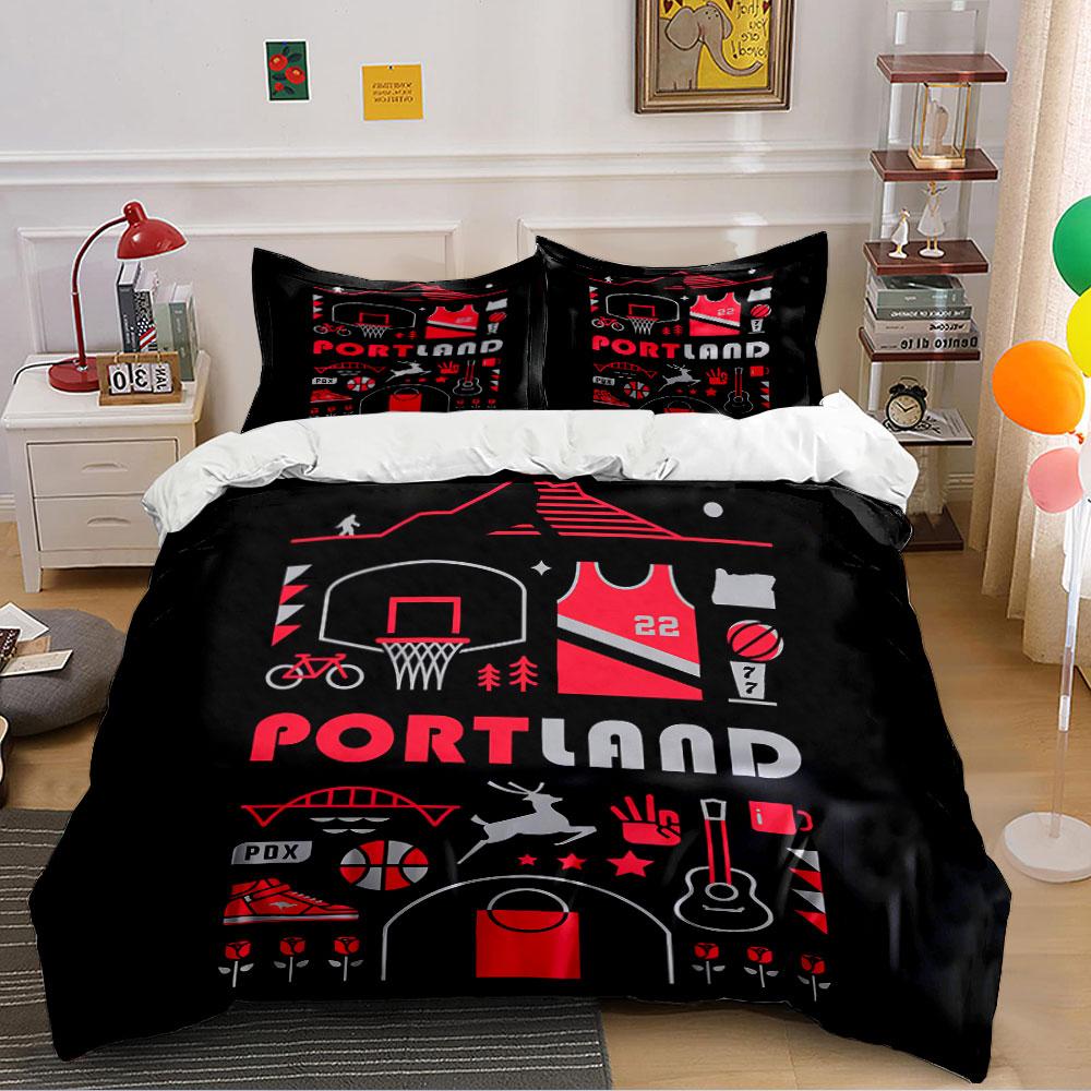 Portland Themed Graphic Design Bedding Duvet Cover Set Duvet Cover Pillowcases (1*Duvet Cover 2*Pillowcases, without duvet insert)