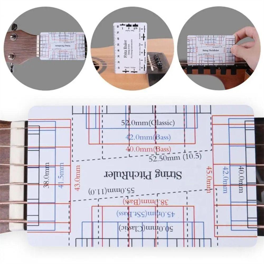 Measurement Guitar Ruler Luthier Tools Action Gauge Ruler String Pitch Ruler  Acoustic Guitar