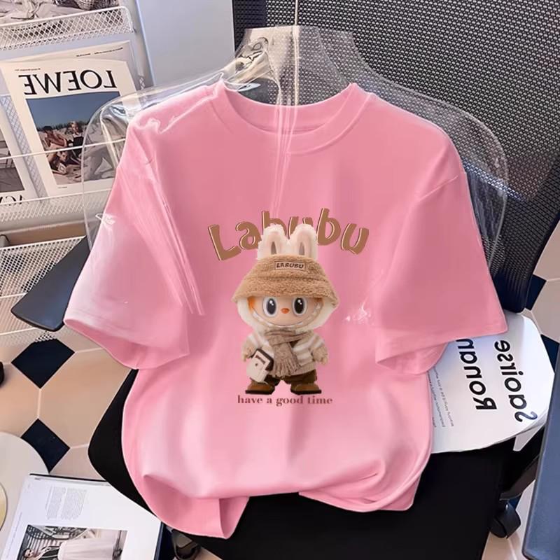 Women's Summer 2026 Cartoon White Short-Sleeve T-Shirt, Loose Niche Design