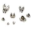 50-20Pcs 1.5/2/2.4/3.2/4/5/6mm Stainless Steel Ball Chain Connector Clasp Crimp End Bead Caps For DIY Jewelry Necklace Making
