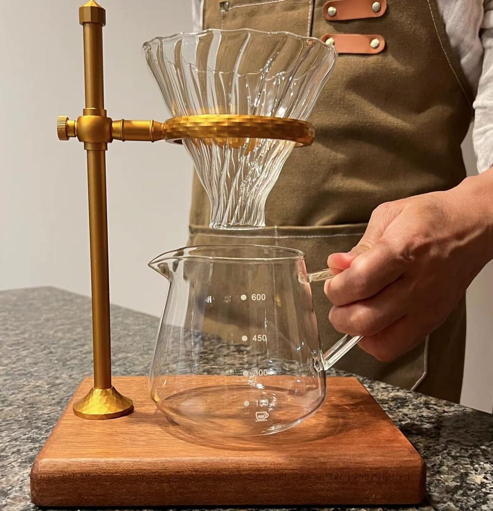 WOOD SHOW Coffee Equipment Coffee Drip Coffee Coffee Server coffee equipment Set Stand, Dripper, (3-piece set)