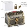 Pirate Medium Treasure Chest with Ruby Collectibles Antique Plastic Toy Storage