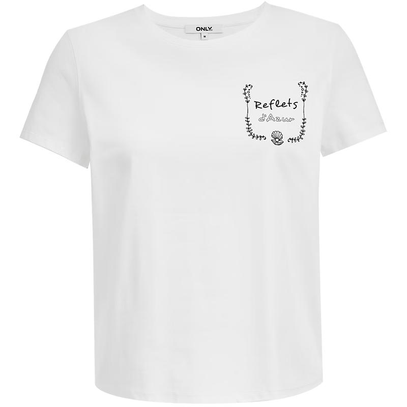 ONLY Women s Letter Print Short Sleeve T-Shirt S