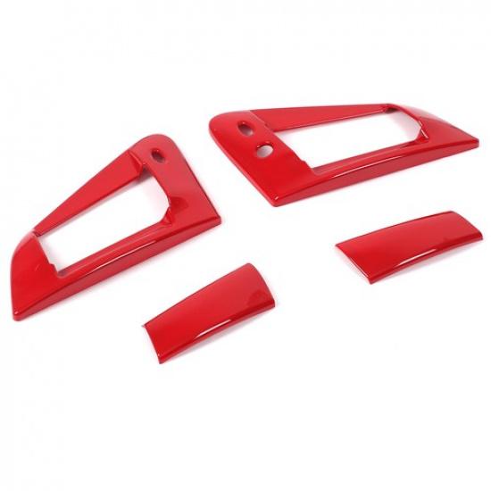 ABS Red Car Exterior Door Handle Frame For Nissan 370Z 2009- Decorative Trim
