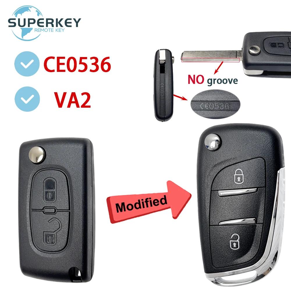 Modified For Citroen C2 C3 C4 C5 Berlingo For Peugeot 107 207 307 307S 308 407 607 Remote Flip Car Key Shell Case Cover