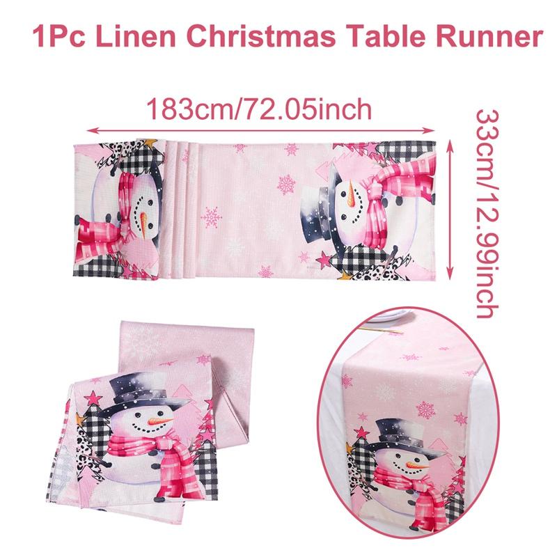 Christmas Table Runner Christmas Decorations for Home 2024 Xmas Party Decoration Ornaments Navidad Natal New Year Gifts 2025